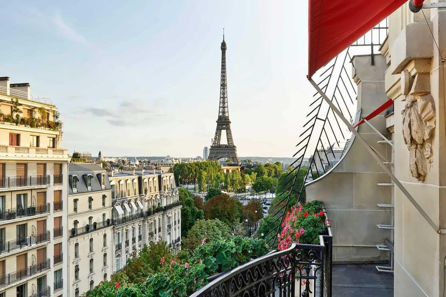 Balcony suite with Eiffel Tower view at Hotel Plaza Athenee Paris