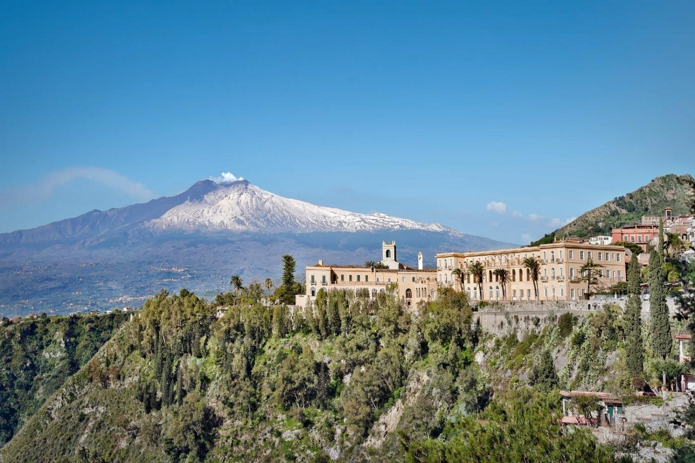 San Domenico Palace Taormina terrace and sea view in Sicily