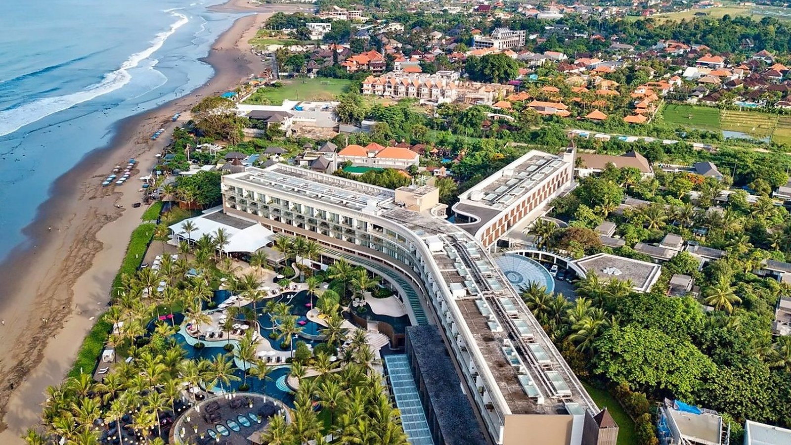 W Bali Seminyak beachfront resort representing Bali social coastal luxury