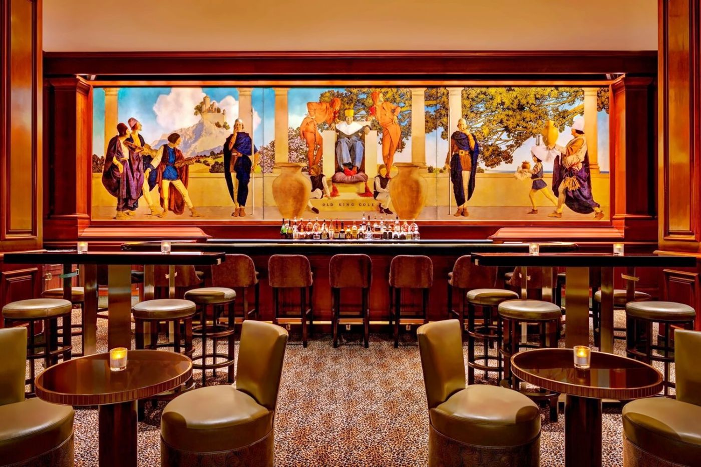 King Cole Bar at The St. Regis New York with Maxfield Parrish mural above the bar
