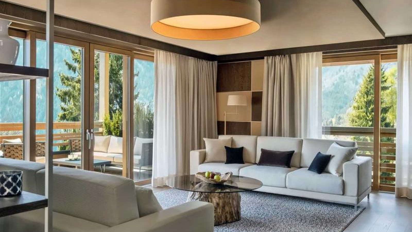 Lefay Resort and SPA Dolomiti penthouse residence with alpine wellness atmosphere