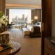 Luxury hotel suite arrival scene for room upgrade guide