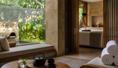 Luxury hotel spa lounge representing hotel credit benefits