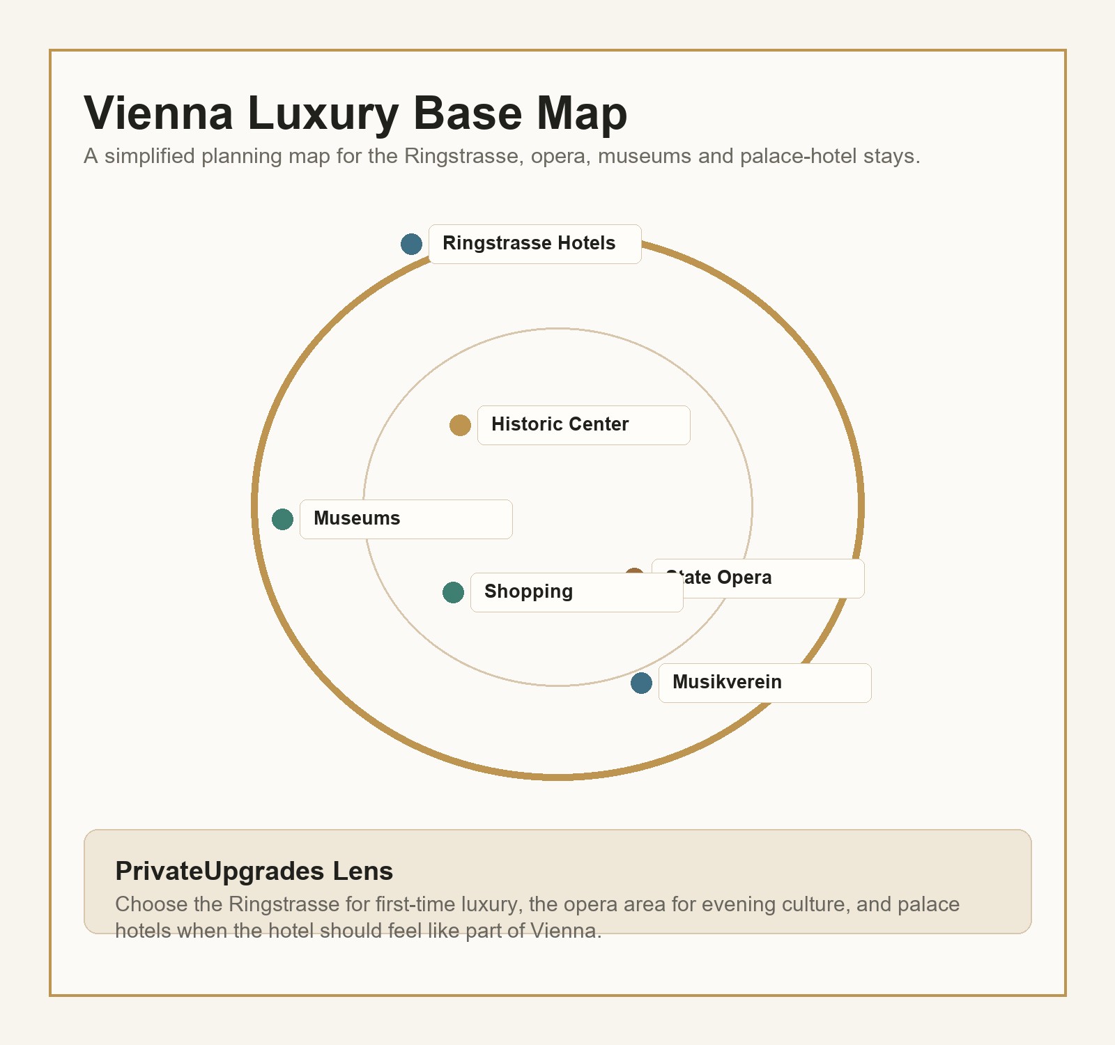 Vienna Ringstrasse luxury base map for hotel planning