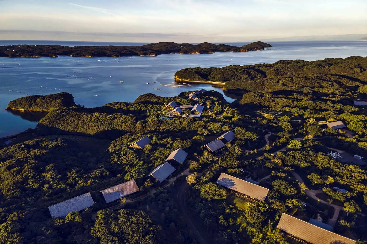 Aerial view of Amanemu above Ago Bay in Ise Shima National Park