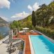 Swimming pool at Mandarin Oriental Lago di Como overlooking the lake
