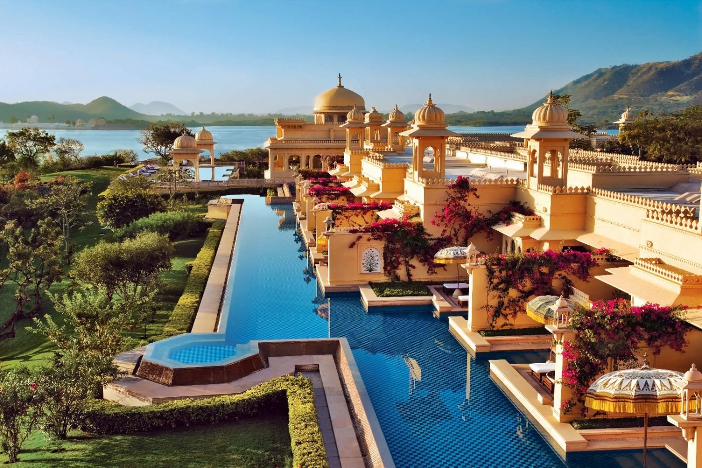Palace swimming pool at The Oberoi Udaivilas Udaipur