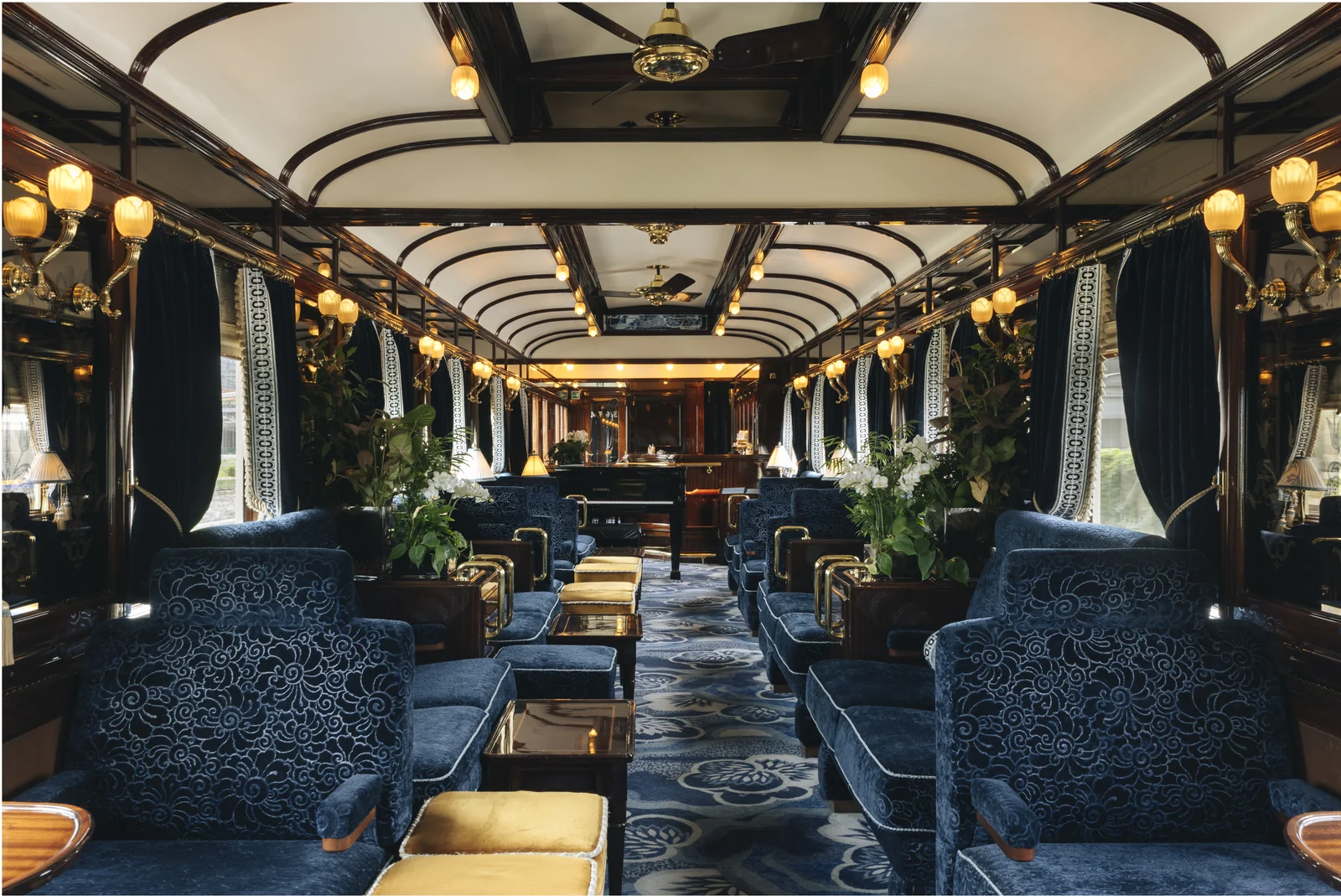 Bar car aboard the Venice Simplon-Orient-Express by Belmond