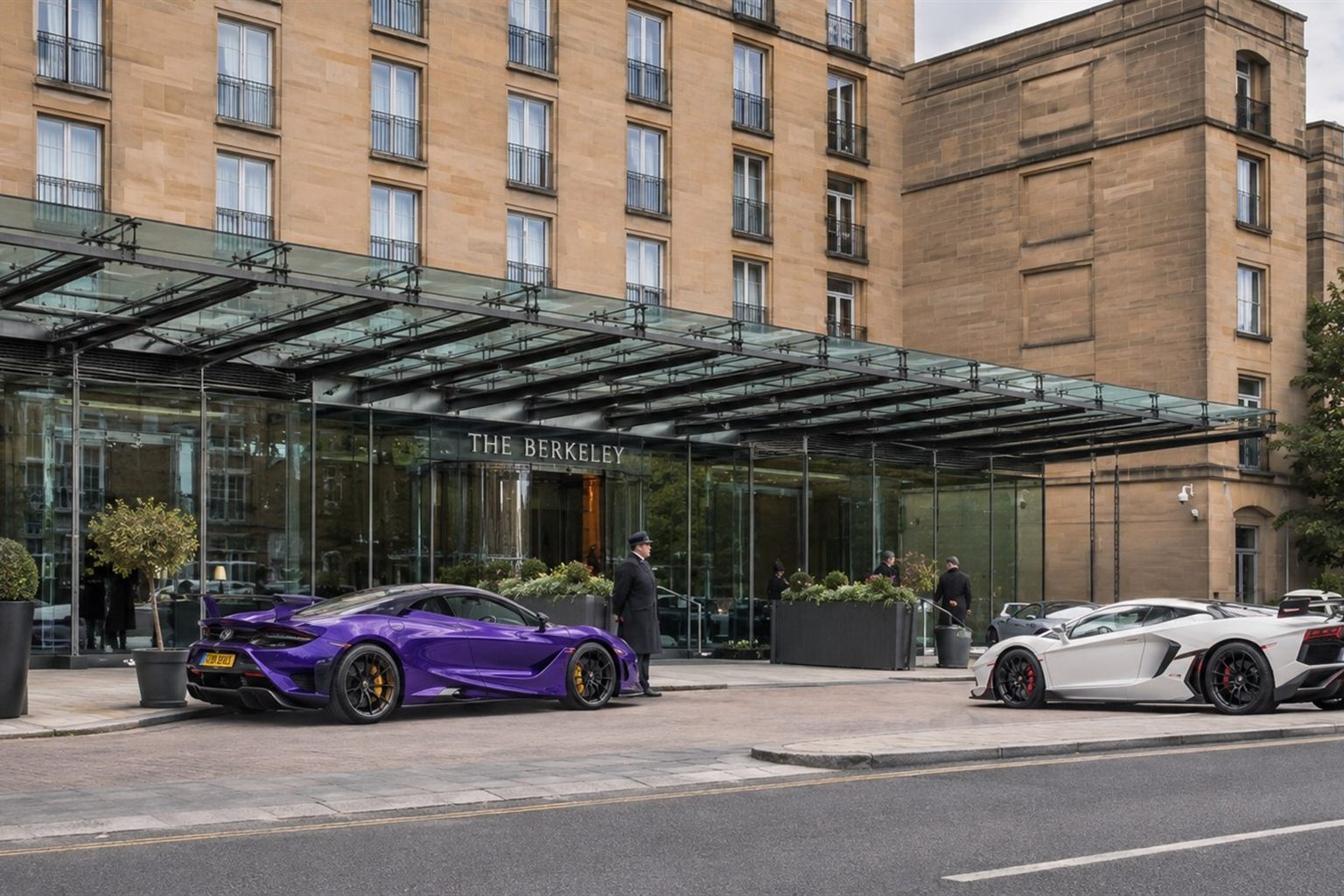 McLaren and Lamborghini at The Berkeley London