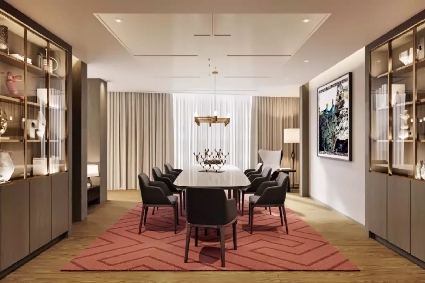 Separate dining space in a Capella Sydney suite with a table for shared meals