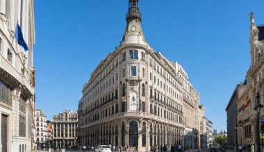 Four Seasons Hotel Madrid and the historic Centro Canalejas district