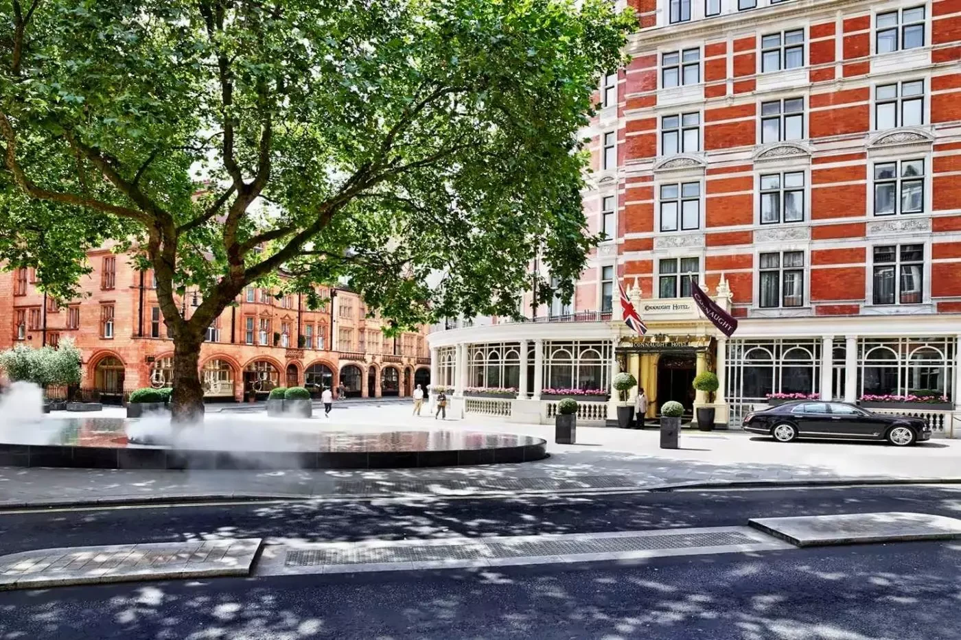The Connaught overlooking the square in Mayfair, London