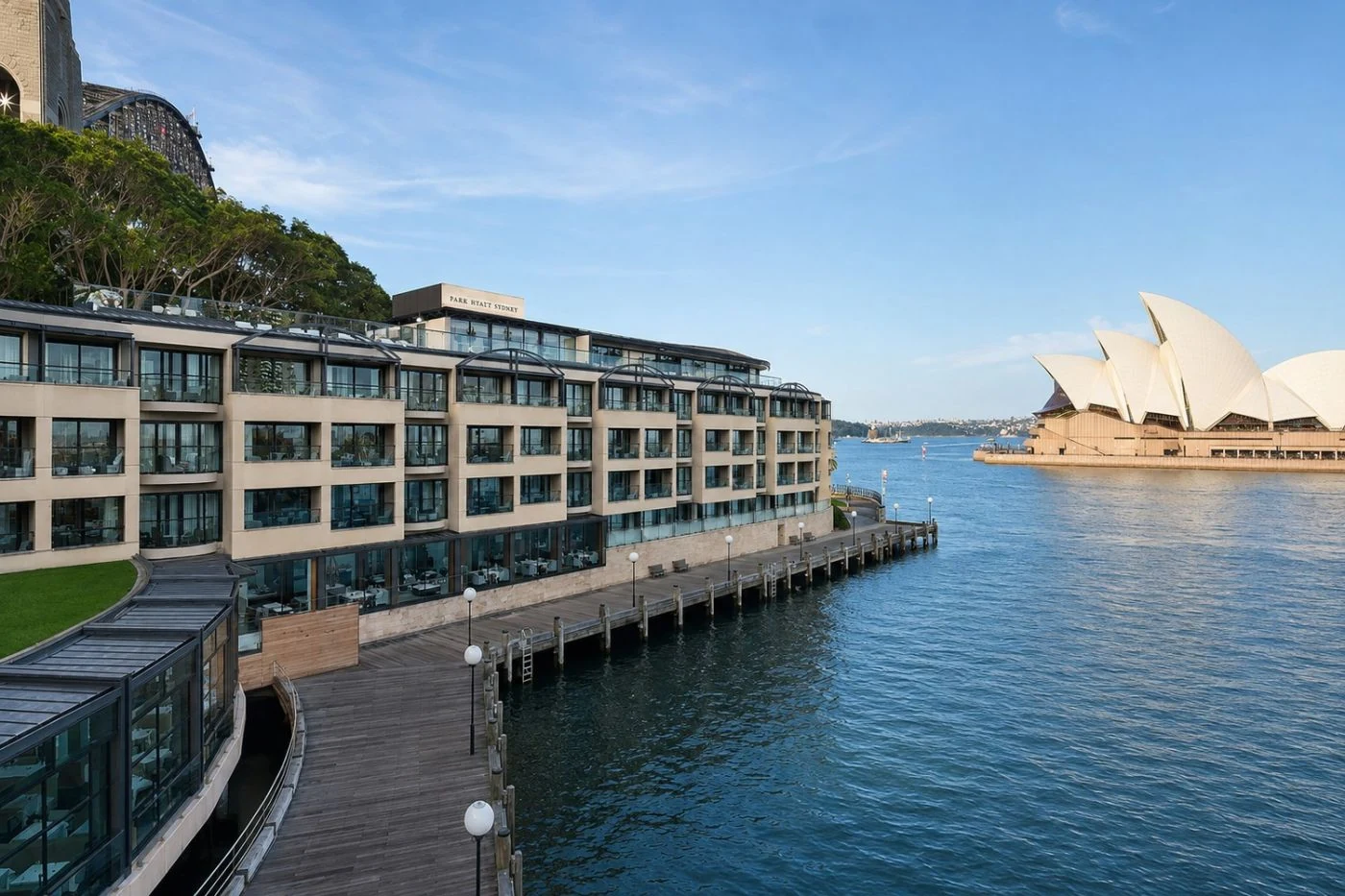 Park Hyatt Sydney beside the water, with the Opera House across Sydney Cove